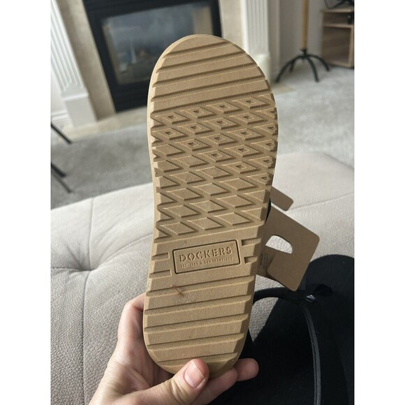 Men’s DOCKERS Premium Brushed EVA Flip Flops Sandals Size 9 Black NWT - Picture 2 of 5